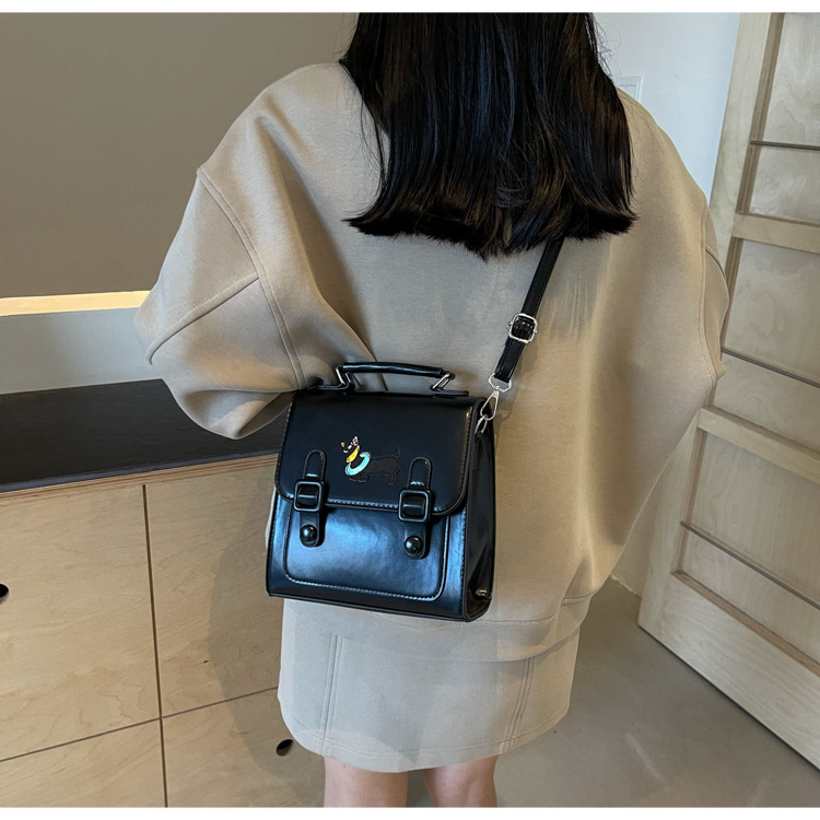 French contrasting color backpack Cambridge autumn/winter 2024 new trendy women's bag single shoulder crossbody handbag_voghion.com
