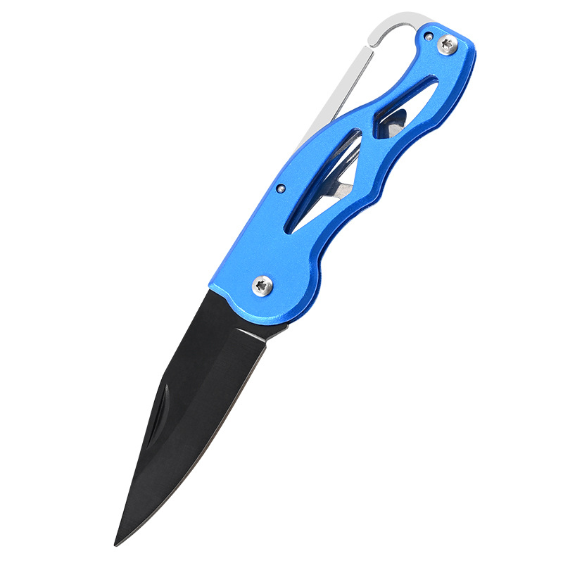 파란색 손잡이 검은색 칼날