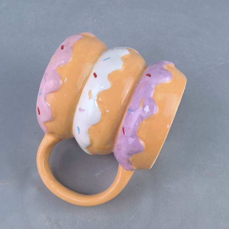 Donut cerámica taza de cumpleaños taza de agua taza de café taza de regalo taza de cumpleaños taza
