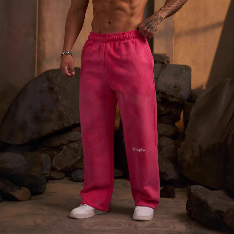Youngla New American-Style Men's Sports Pants Jogging Muscle Fitness Embroidered Straight-Leg Casual Long Pants Youngla New American-Style Men's Sports Pants Jogging Muscle Fitness Embroidered Straight-Leg Casual Long Pants
