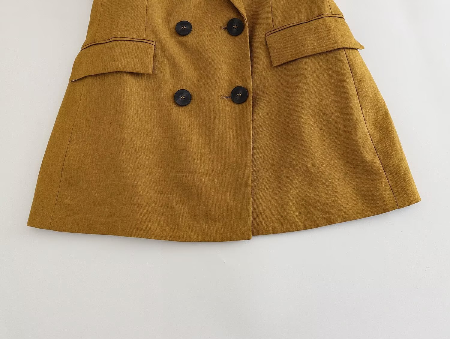 Women's Clothing new women's vest double breasted fashion top + straight pants casual suit set_voghion.com