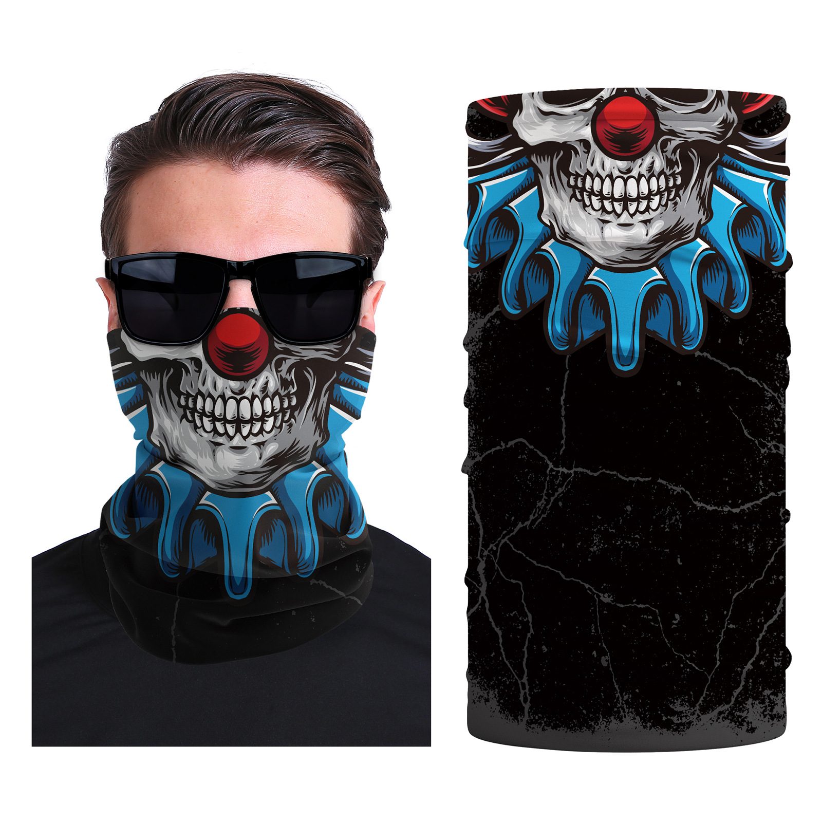 Xun hui transfronterizo media cara cráneo bufanda mágica sombrilla de viaje al aire libre máscara de equitación cuello de protección uv