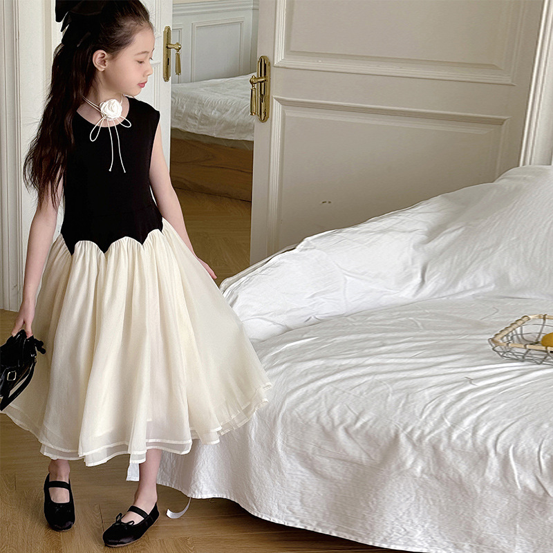 Girls Dress Summer Dress 2025 New Style Children's Dress Summer Little Girl Children's Clothes Sleeveless Princess Dress Trendy