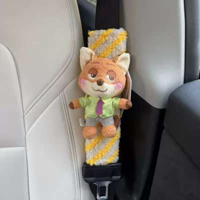 Seat belt shoulder pad Seat Belt Shoulder Pad - genuine-nick-q-cute-yellow-and-white-pattern-shoulder-pads-single-no-specifications