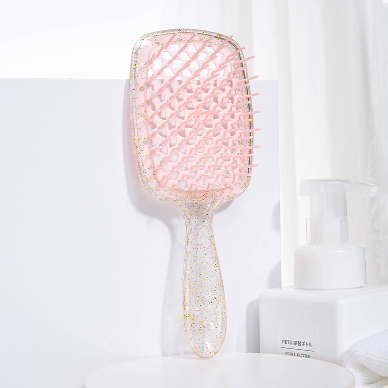 글리터 골드 핸들-라이트 핑크