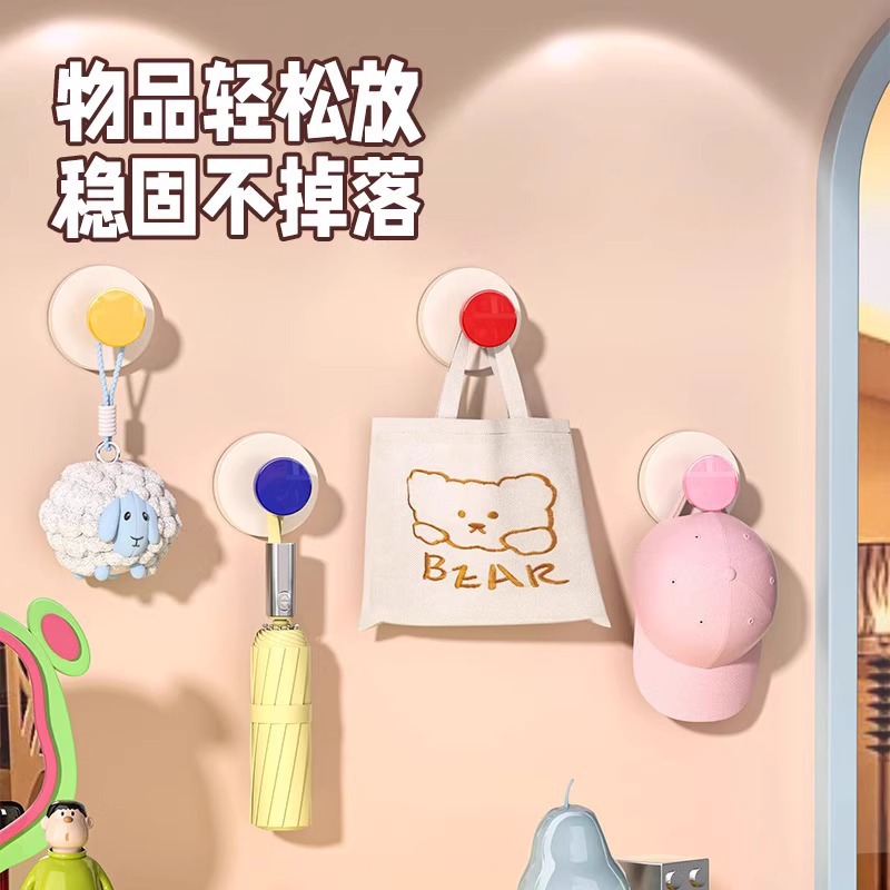 多巴胺吸盘挂钩强力承重粘胶免打孔入户门口放钥匙帽子钩厂家批发