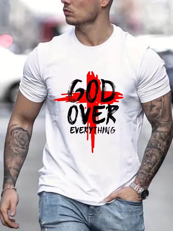 The Upcoming Fashion Heavyweight Men's Summer Oversized Printed Cotton Loose-Fitting Round-Neck Short-Sleeve T-Shirt Top The Upcoming Fashion Heavyweight Men's Summer Oversized Printed Cotton Loose-Fitting Round-Neck Short-Sleeve T-Shirt Top