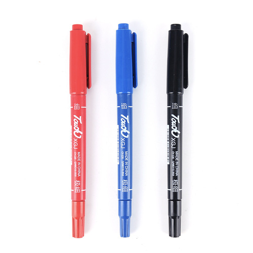 120 Oil-Based Dual-Head Marker, Black Oil-Based Dual-Head Liner, Courier Labeling Marker, Drawing Liner