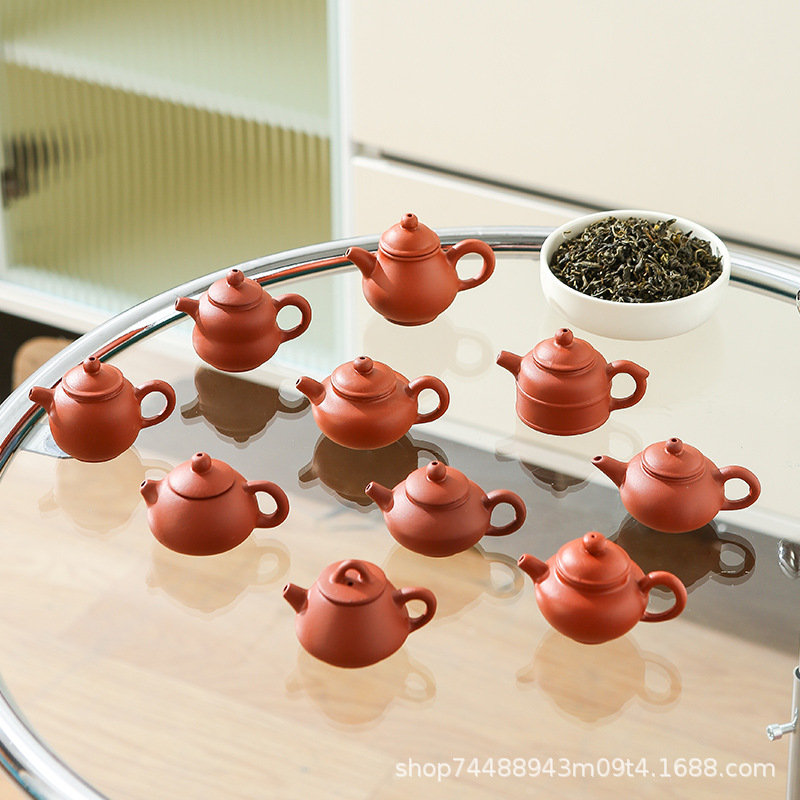 랜덤 주홍 냄비 모양 50개 [접착 스티커 일괄 발송]