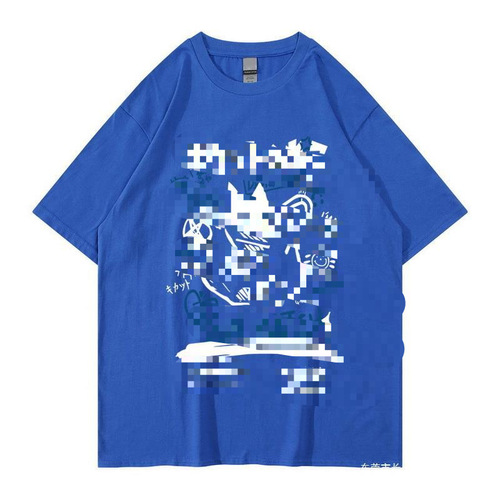 Men Y2k T-Shirt Streetwear Harajuku L Japanese
