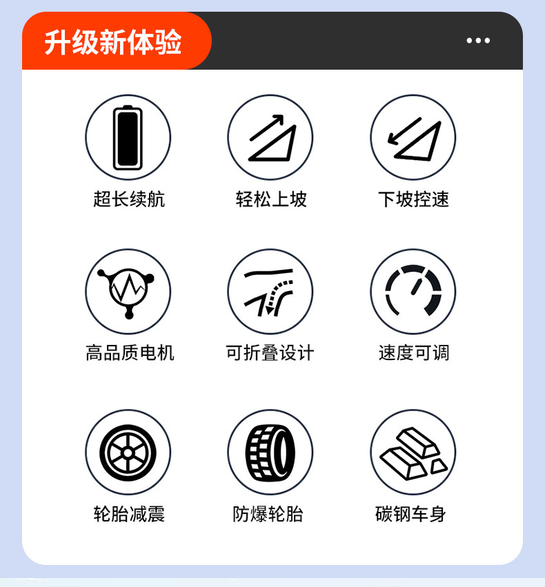 Hot-Selling Cross-Border New Folding Mobility Scooter, Electric Scooter for the Elderly, Small and Lightweight New Model, Electric Scooter for Disabled People