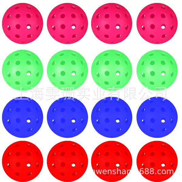 Factory Direct Sales Pickleball 40-Hole Outdoor Multi-Color Competition Ball Injection Molded Ball with High Elasticity and Durability to Add Brand Logo