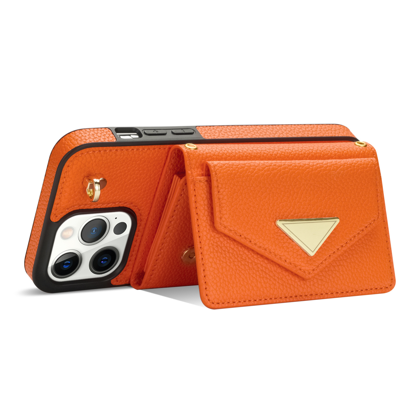 110g Weight iPhone Applicable Brands Pu Leather Material Solid Color Pattern Retro Style Retro Solid Color Pu Leather   Phone Cases 19