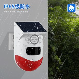 Cross-Border Solar Sound and Light Alarm Voice Prompter Outdoor Custom Announcer Solar Alarm