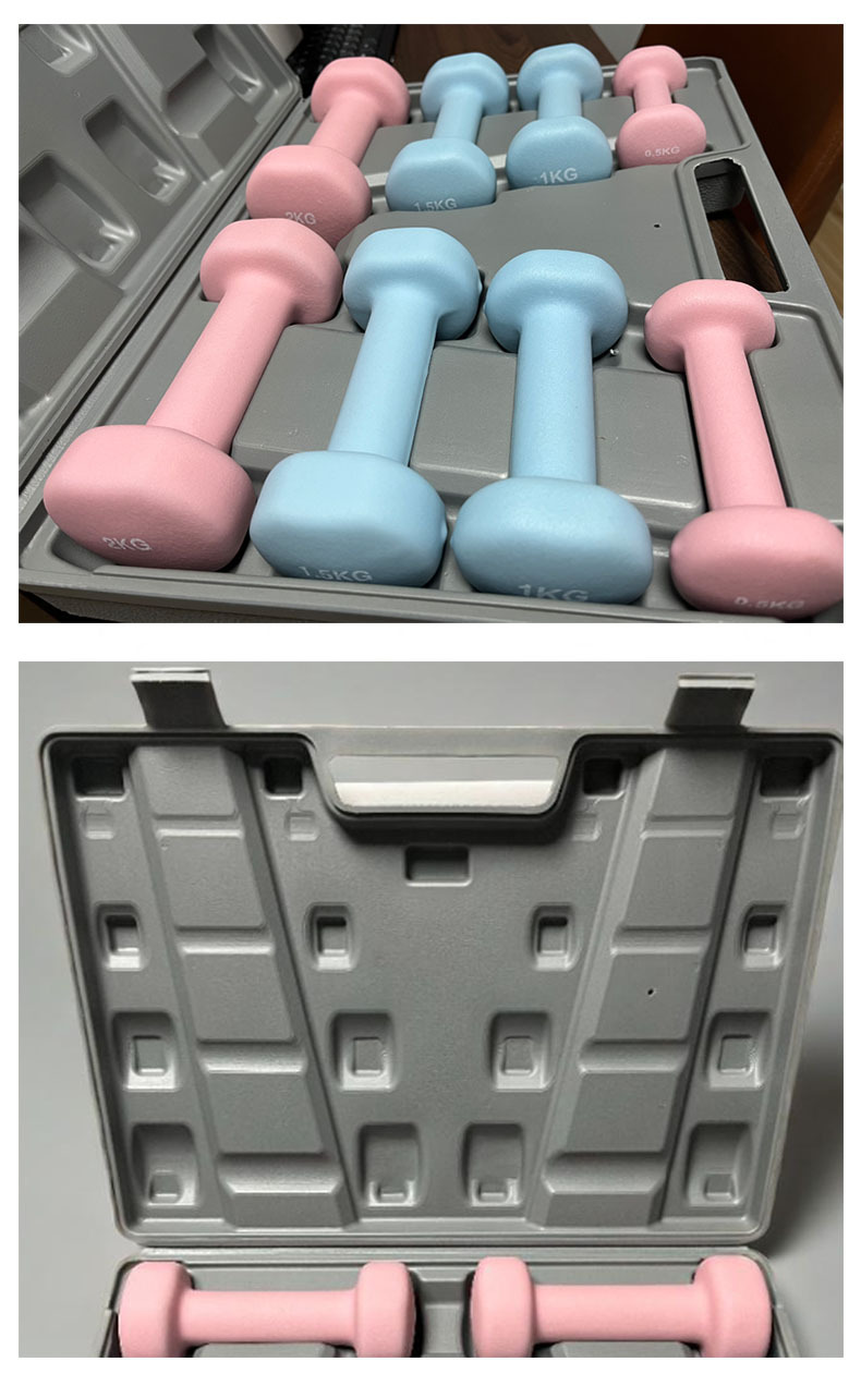 Kunststoffbeschichtete Hantel Geschenkbox Damen Fitness Heimtraining Kombinationsset 6kg Hantel 10kg Sportgeräte Set
