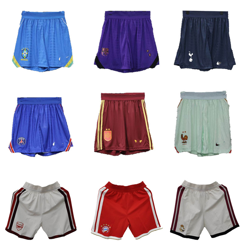 2627 Football Uniforms Spain Arsenal Inter Milan Chelsea Argentina Breathable Quick-Dry Player Version Pants Wholesale