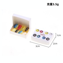 Dollhouse娃娃屋迷你仿真甜甜圈BJD小布微缩食完场景道具模型配件