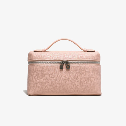 LP19 New Arrival Leather Lunch Box Bag—Gigi's Favorite Kelly Bag Style, Made of Litchi-Grain Cowhide, Simple Design, Perfect for a Chic Single-Shoulder Look for Women