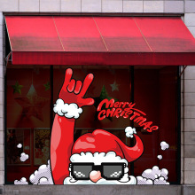 圣诞贴纸圣诞老人圣诞树2024新款橱窗静电贴商场店铺圣诞快乐装饰