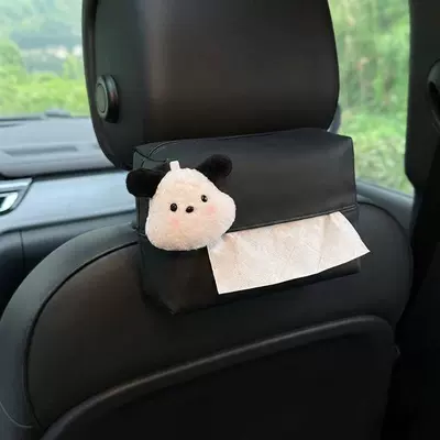 Car Decoration, Car Tissue – Car tissue box/set - standard-pochacco-head-black-tissue-box-seat-edition