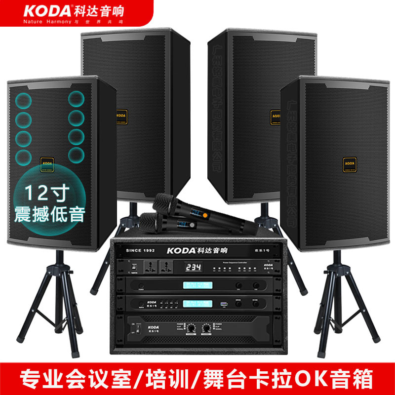 KODA 12 pulgadas sala de conferencias profesional escenario conjunto de sonido KTV doméstico sala de entrenamiento de gran escala karaoke