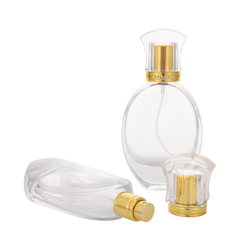 50ml botellas de perfumes de marca gran tapa de cristal botellas de perfumes botellas de cosméticos botellas de aerosol botellas de vidrio