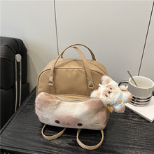 批发小众轻奢手提小方包女包2025冬新款猫头可爱单肩包百搭双肩包