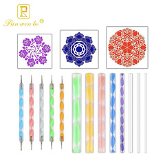 Cross-border Mandala Decorated Handmade Craft Tools 16-Piece Set Creative DIY Acrylic Spiral Stick Mold