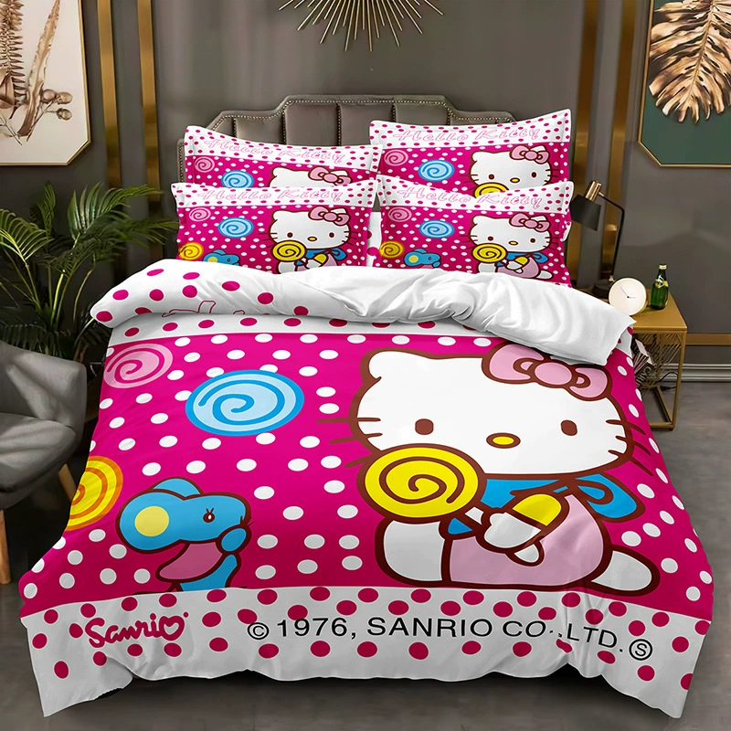 Постельное бельё Hello Kitty, наволочка, комплект, Amazon, 3D, набор из 3 предметов