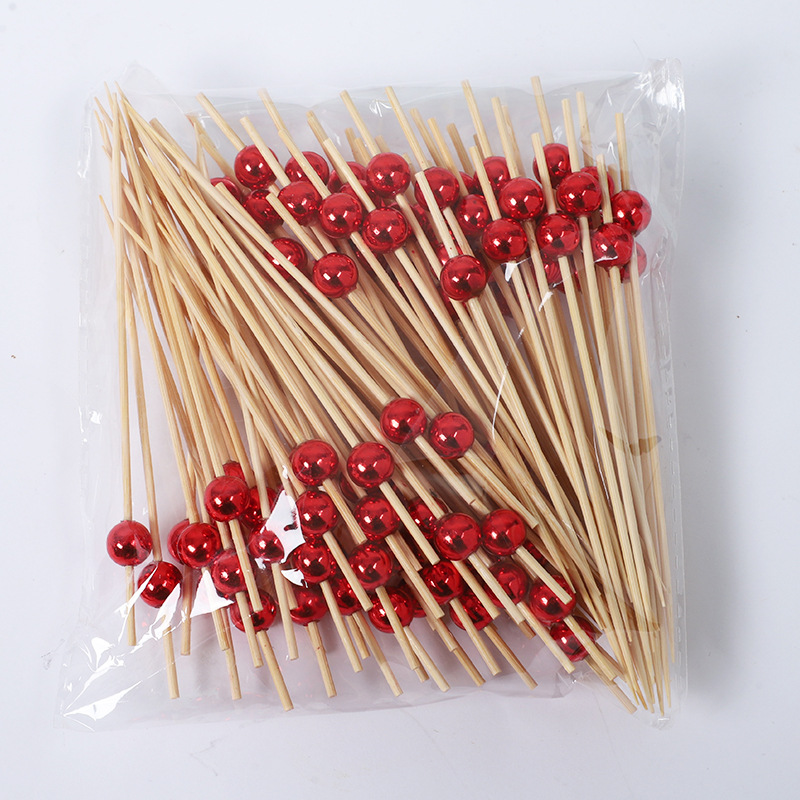 Frutas desechables lindas pequeñas flores frescas coloridas postre sushi hamburguesas de arte frutas bambú palo al por mayor