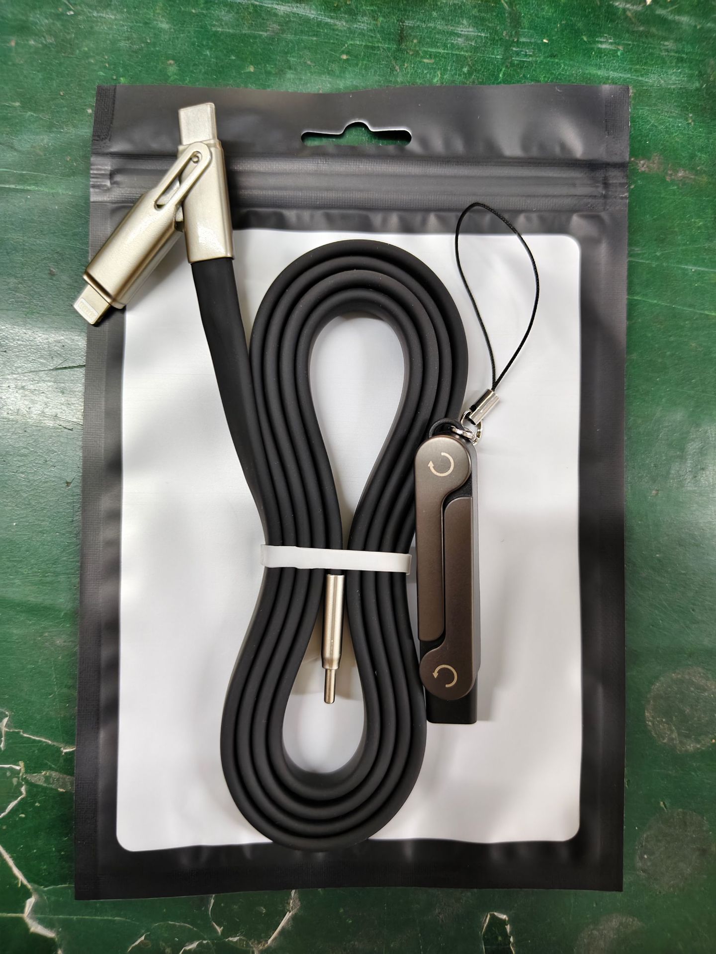 Adaptador de cable de datos de soporte de 240W para carga de teléfonos móviles 2 en 1 tipo-c de carga súper rápida para iPhone Huawei