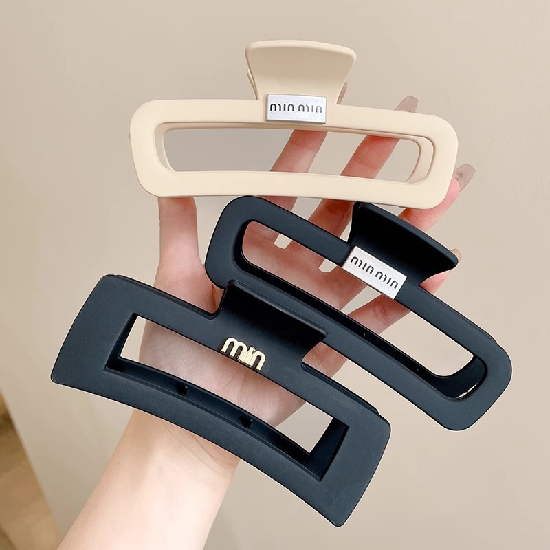 Clip de pelo negro de alta calidad de las mujeres elegante esmerilado clip de tiburón horquilla tocado Cabeza trasera updo rizador de pelo horquilla