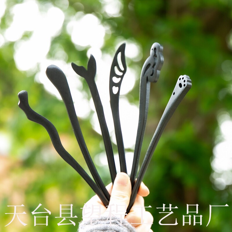 工芸品アクセサリー創意古韻気質diy頭 _ 国風女子学生天枝ヘアピン現物原木新作髪|undefined