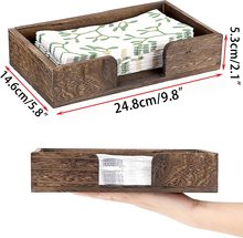 美式木質紙巾架餐廳平板紙自助餐方形紙巾座餐桌實木抽紙架