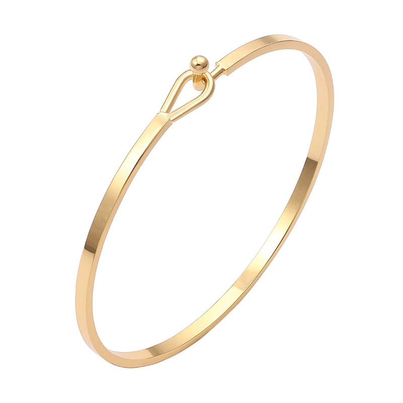 Qiao Jin cross-border European and American cuff niche design fashion Joker simple ladies copper bracelet bracelet jewelry wholesale