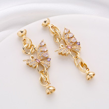 14K����僽�ɫ��ʯ�p�_����diy�ֹ�����������ë���朽ӿ�