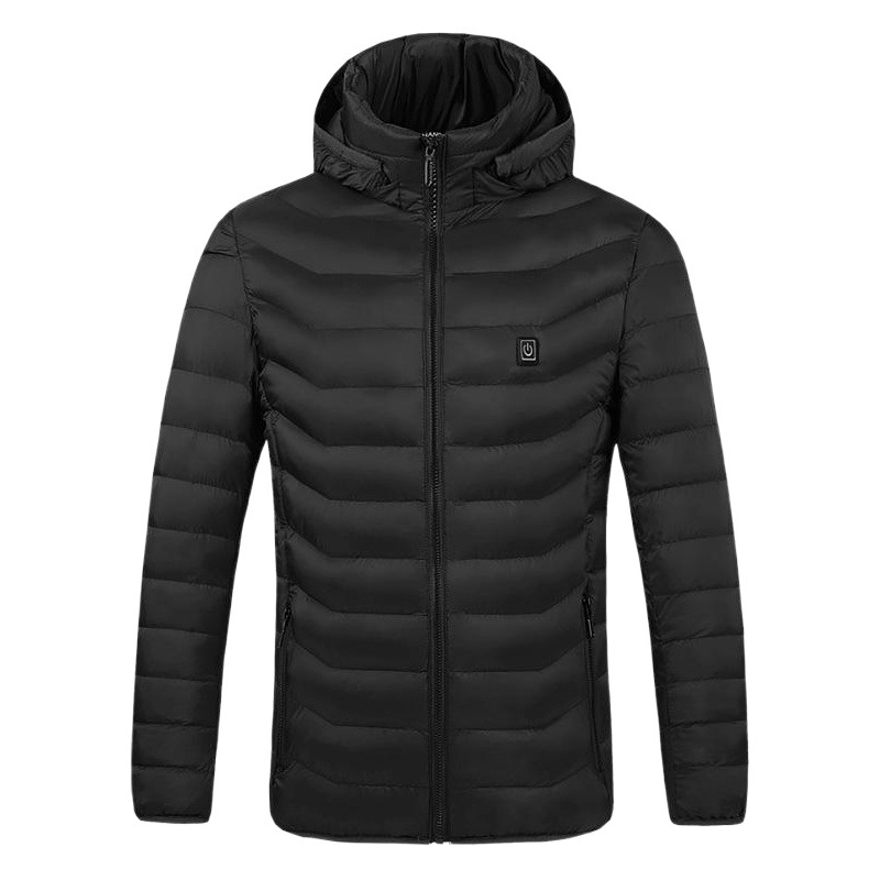 Venta directa de fábrica chaqueta de algodón caliente de estilo explosivo transfronterizo chaqueta de algodón con calefacción para hombre chaqueta de algodón con calefacción eléctrica con capucha de varias zonas chaqueta de algodón con calefacción de manga larga