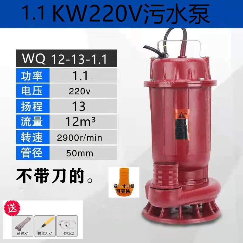 1100와트 2inch 하수 펌프(업그레이드 모델)