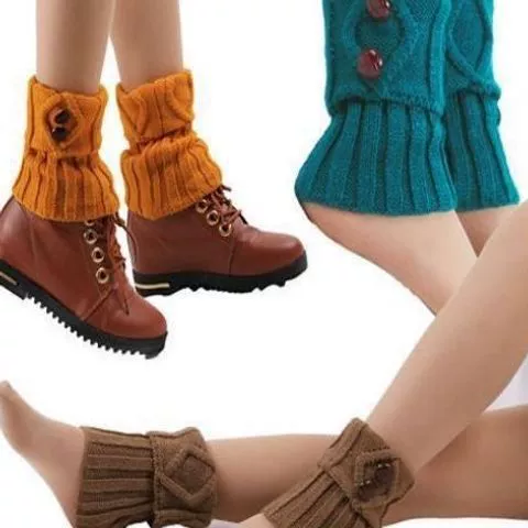 Демисезонные модные knitted шерстяные гетры для согревания, носки, корейский стиль