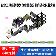 非标自动包装线后段包装设备开箱装箱封箱打带称重缠膜码垛可定制