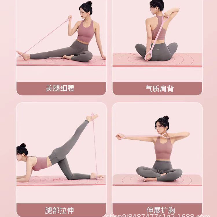 Dispositivo de tracción de 8 caracteres Cinturón elástico de ocho caracteres TPE Cuerda elástica espalda abierta espalda hermosa Cuerda de tracción de silicona Abrigo Deportes de fitness