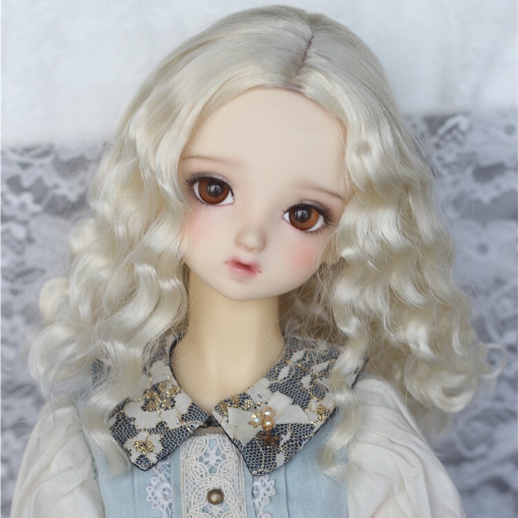 Wig BJD Doll Wig Middle Parting Long Curly Hair Milk Silk Easy to Care