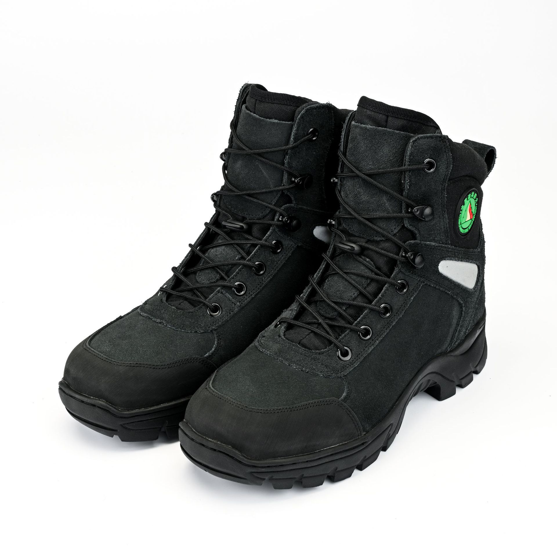 翻毛皮中帮森林防护靴户外应急救援靴抢险救援定制防护鞋