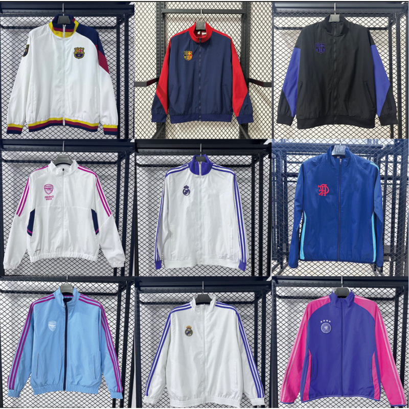 2526 New Style Windbreaker Real Madrid Tottenham Arsenal Italy Manchester City Juventus Bayern Manchester United Chelsea Football Uniforms 2526 New Style Windbreaker Real Madrid Tottenham Arsenal Italy Manchester City Juventus Bayern Manchester United Chelsea Football Uniforms