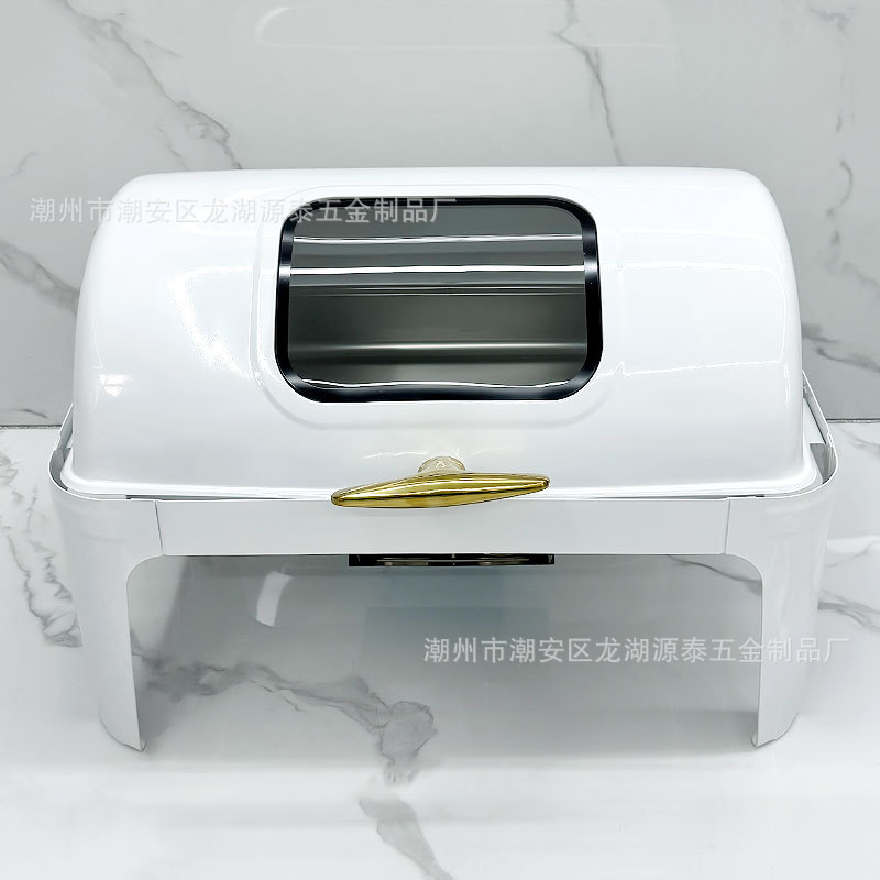 Acero inoxidable blanco full flap cocina de buffet hotel aislamiento buffet cocina rectangular redonda calefacción de desayuno visible