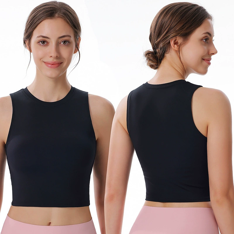 Новый высококачественный жилет телесного цвета, Спортивное нижнее белье, трехслойное с нагрудной подушечкой, повседневный Быстросохнущий дышащий спортивный бюстгальтер для бега