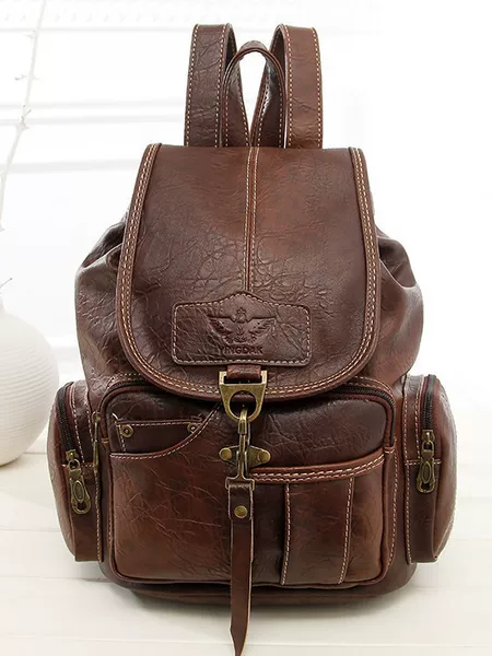 Retro Backpack for Women, Classic Style, Fashionable Trendy Hook Design, Women's Backpack, Student School Bag, 2026 Large Capacity