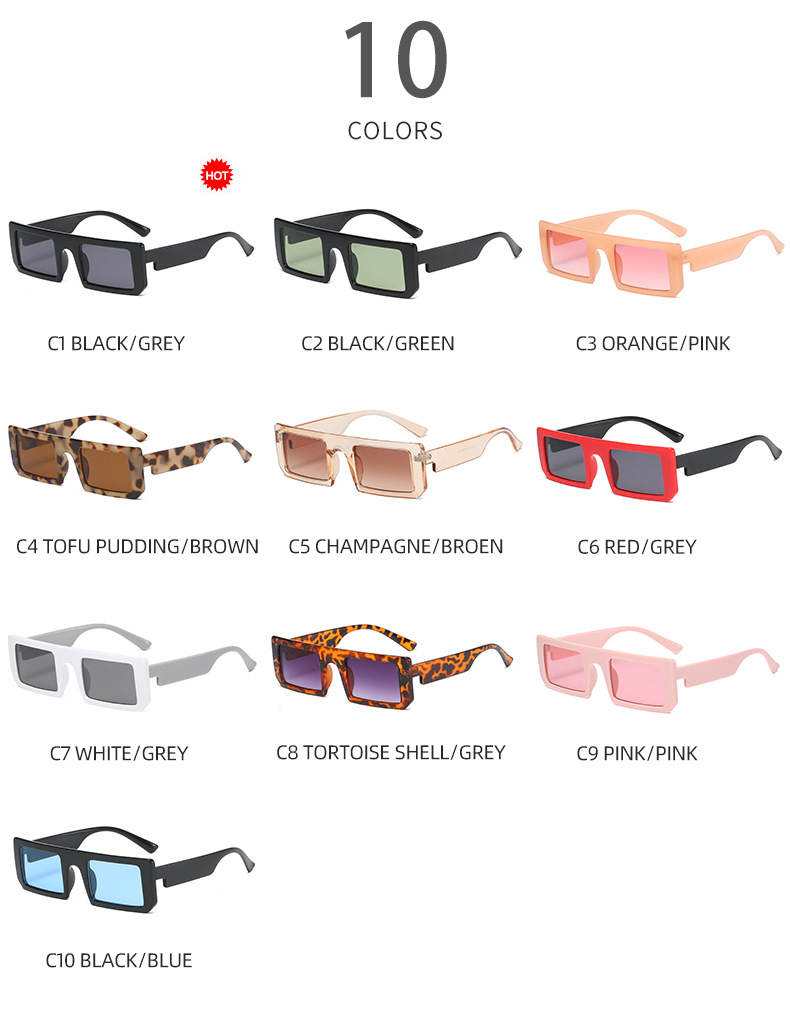 Women's Square Sunglasses Retro Personality Eyewear For Summer_voghion.com