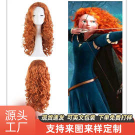 时尚欧美化纤假发勇敢传说Brave梅莉达公主hairs动漫cosplay假发