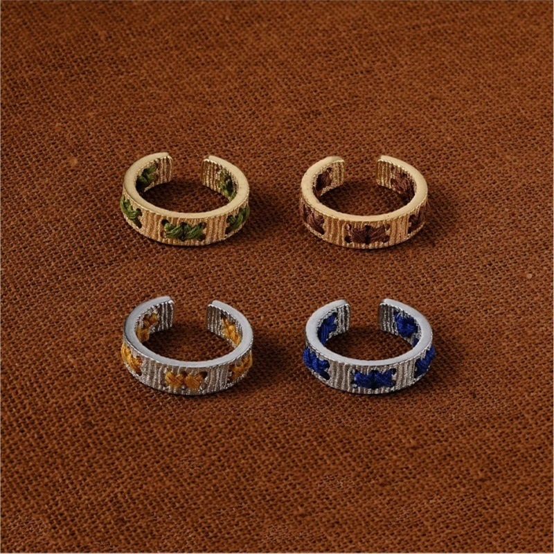 Doudou's Same Style Colorful Threading Ring for Women in Autumn and Winter Retro Niche Design High-End Daily Open Ring Bracelet Doudou's Same Style Colorful Threading Ring for Women in Autumn and Winter Retro Niche Design High-End Daily Open Ring Bracelet